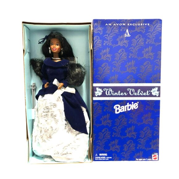 ゴールデンウィンターバービー Golden Evening Barbie Target Exclusive Black Velvet NRFB Vtg